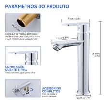 TORNEIRA BANHEIRO MONOCOMANDO MISTURADOR ALTA AURÁ